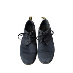 Doc Dr. Martens Women's Black Canvas Soho Three Eye Lace Up Shoe Sneakers SZ 6